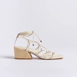 Marion Parke Cassandra Block Heel | Ivory NWT